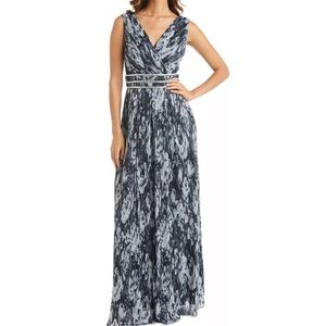 Embellished Metallic-Print Gown, 12